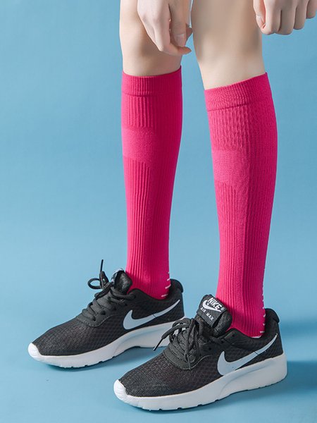 

Professional Sports Non-slip Stovepipe Pressure Support Socks, Deep pink, Socks