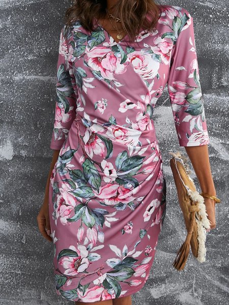 

Floral Urban Regular Fit Dress, Red, Dresses