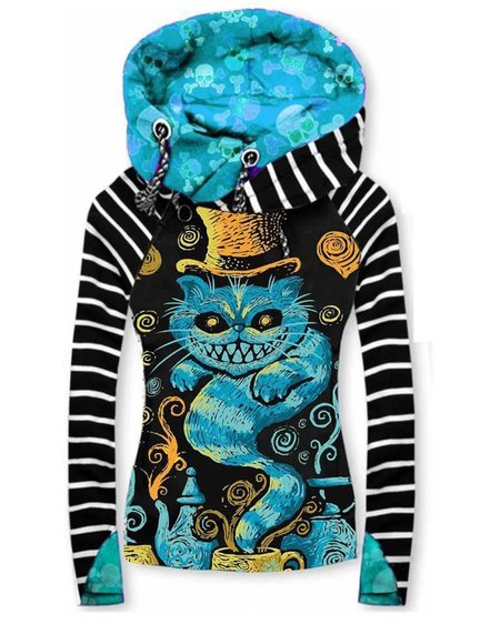 

Animal Hoodie Casual Regular Fit Sweatshirt, Blue, Sweatshirts & Hoodies