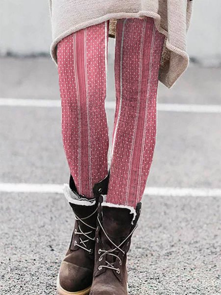 

Geometric Casual Tight Legging, Pink, Leggings