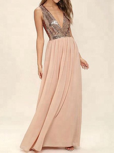 

Elegant Plain V Neck Regular Fit Wedding Dress & Party Dress With No, Off white, Party Dresses