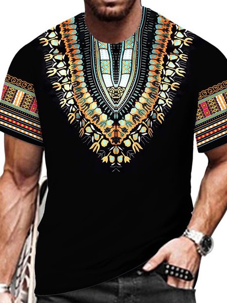 Crew Neck Casual T-Shirt, Color8, T-Shirts