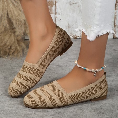 

Casual Plain Slip On Flat Heel Ballet, Camel, Flats/Loafers
