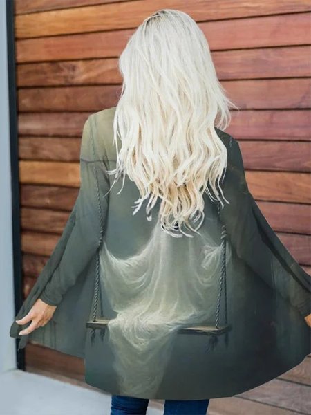 

Casual Loose Halloween Wrap Kimono, As picture, Cardigans