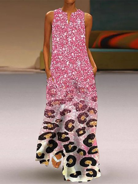 

Casual Floral V Neck Regular Fit Dress With No, Dark pink, Dresses