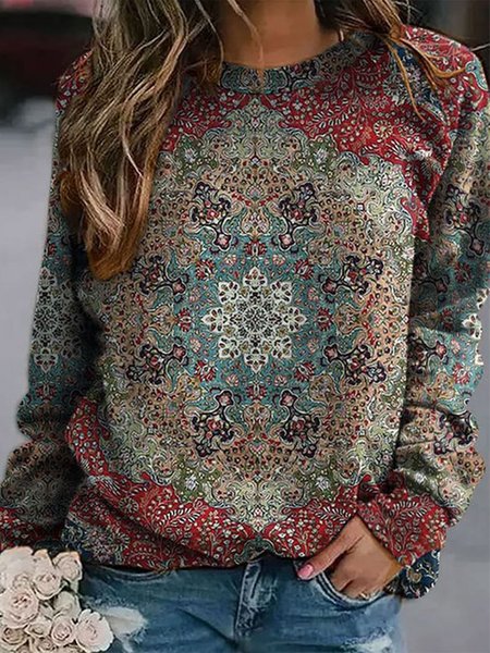 

Ethnic Casual Sweatshirt, Red, Sweatshirts & Hoodies
