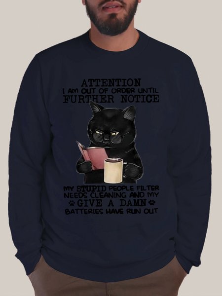 

Men’s Humor And Irony Casual Animal Sweatshirt, Dark blue, Hoodies&Sweatshirts