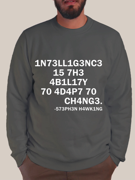 

Men's Funny Intelligence Test Casual Sweatshirt, Deep gray, Hoodies&Sweatshirts