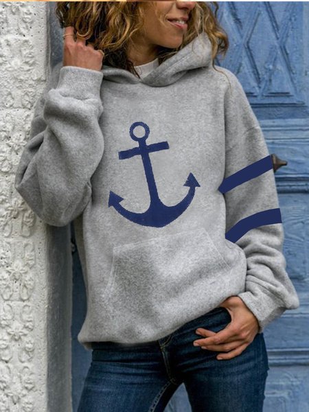 

Casual Loose Hoodie Hoodie, Gray, Hoodies&Sweatshirts
