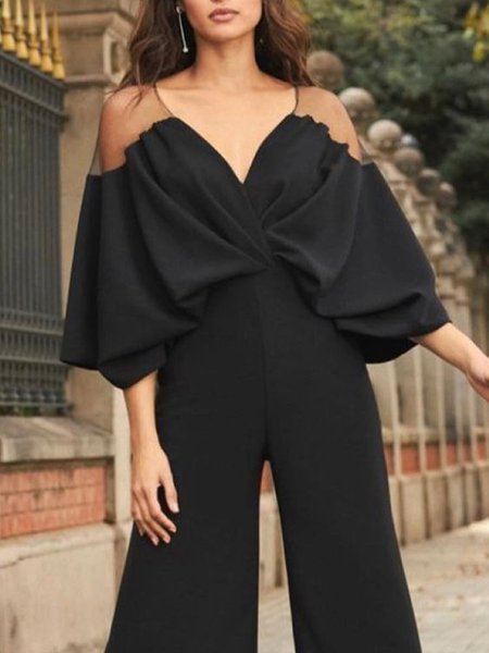

Urban Loose V Neck Plain Shirt, Black, Blouses and Shirts