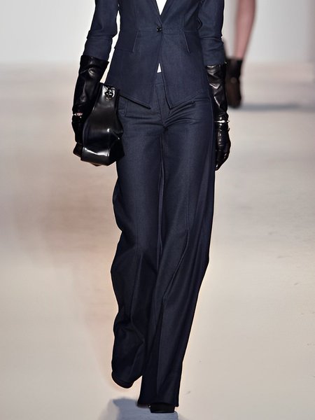 

Urban Plain Regular Fit Fashion Straight Pants, As picture, Pants