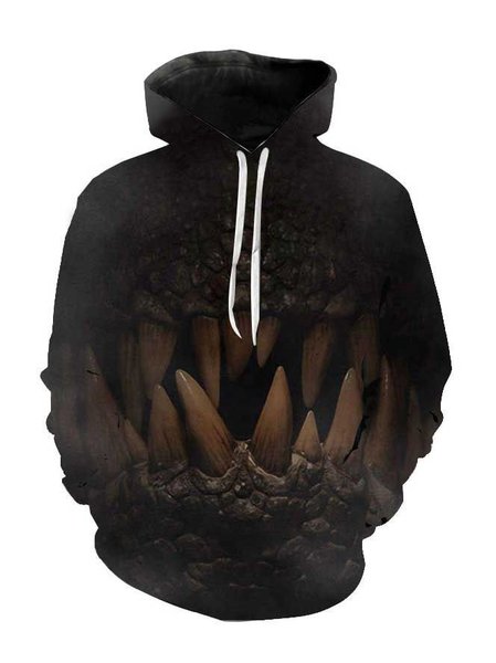 

Printing Casual Regular Sleeve Hoodie Dinosaur Hoodie, As picture, Sweatshirts & Hoodies