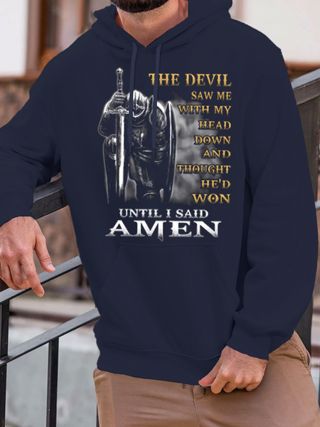 

Men’s Casual Figure Hoodie Loose Hoodie, Dark blue, Hoodies&Sweatshirts