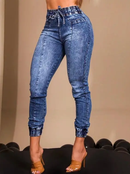 

Regular Fit Casual Denim Plain Jeans, Blue, Jeans