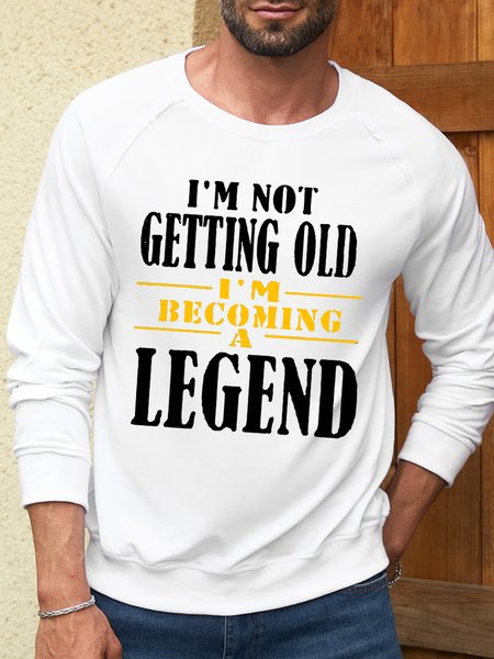 

Men’s Humor And Irony Text Letters Casual Sweatshirt, White, Hoodies&Sweatshirts