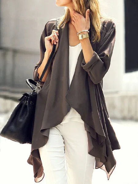 

Regular Fit Plain Others Casual Kimono, Brown, Cardigans