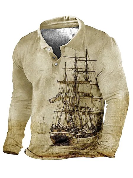 

Loose Abstract Crew Neck Long Sleeve T-Shirt, Color8, T-Shirts