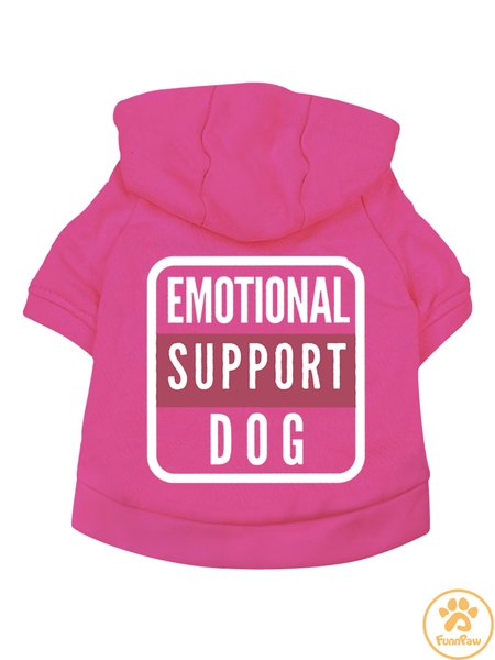 

Emotional Support Dog Human Matching Do Hoodie, Rose red, Pet Hoodies