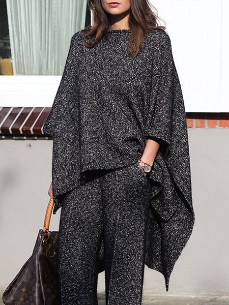 

Plain Urban Loose Crew Neck Shirt, As picture, Blouses and Shirts