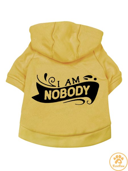 

I Am Nobody Human Matching Do Hoodie, Yellow, Pet Hoodies