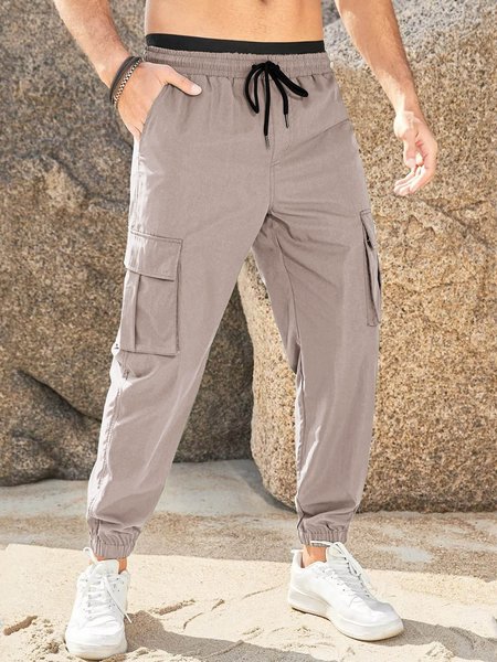

Casual Loose Cargo Pants, Khaki, Pants