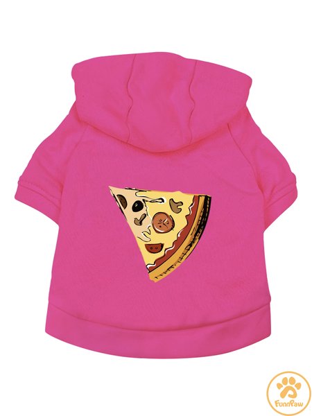 

Pizza Pattern Human Matching Do Hoodie, Rose red, Pet Hoodies