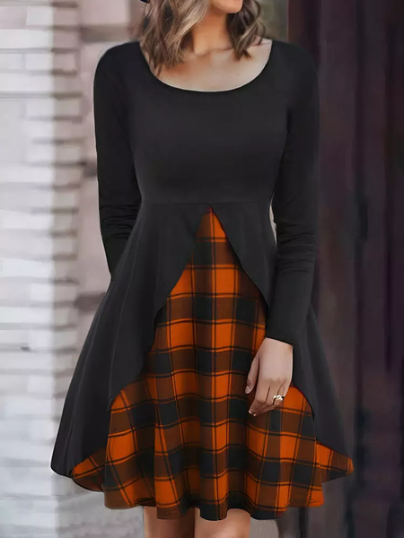

Halloween Regular Fit Casual Dress With No Belt, Black, Dresses