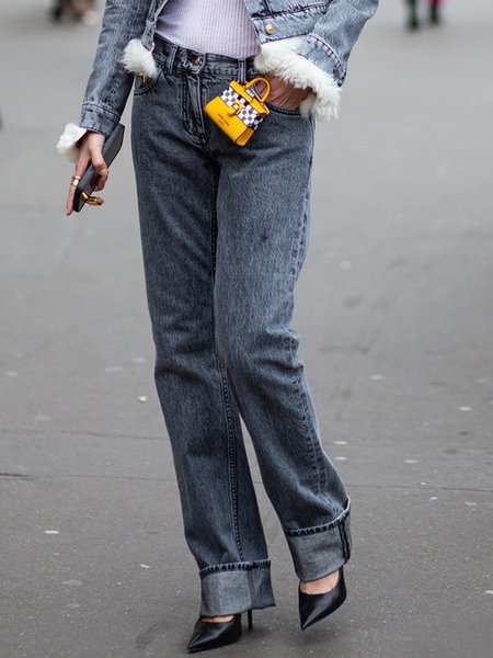 

Plain Denim Urban Jeans, Blue, Jeans