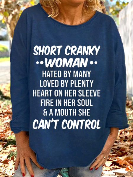 

Women‘s Casual Short Cranky Women Casual Sweatshirt, Dark blue, Hoodies&Sweatshirts