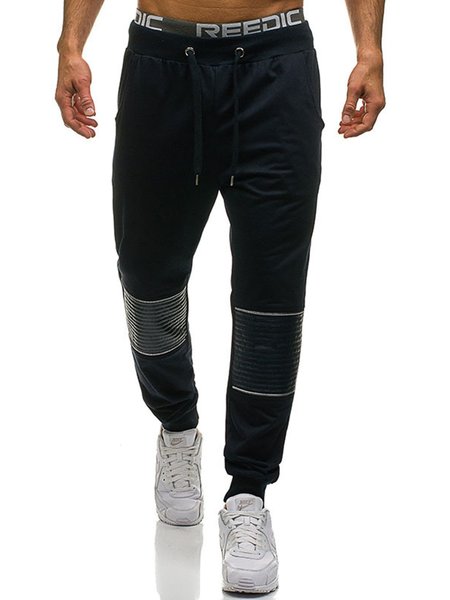 

Plain Loose Sports Pants, Navyblue, Pants