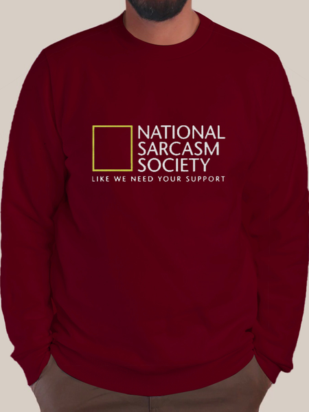 

Men's National Lampoon Society Crew Neck Cotton-Blend Casual Color Block Sweatshirt, Red, Hoodies&Sweatshirts