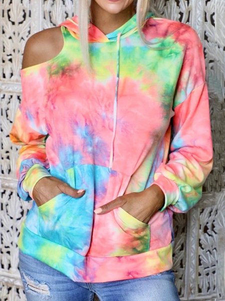 

Tie Dye Casual Hoodie, Pink, Sweatshirts & Hoodies