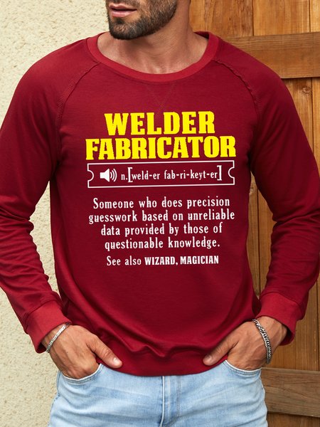 

Men’s Welder Fabricator Crew Neck Casual Sweatshirt, Red, Hoodies&Sweatshirts
