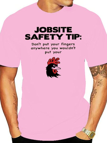 

Casual Crew Neck Regular Fit Printing Short Sleeve T-Shirt, Pink, T-Shirts