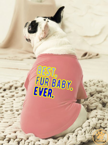 

Best Fur Baby Ever Pet Matching T-Shirt, Pink, Pet T-shirts
