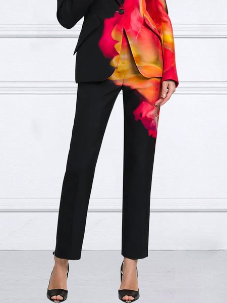 

Regular Fit Urban Abstract Fashion Pants, Black, Pants