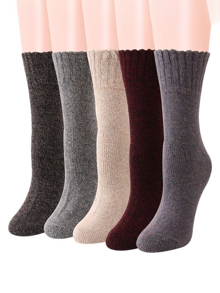 

Warm Wool Blend Socks Set, Color4, Socks
