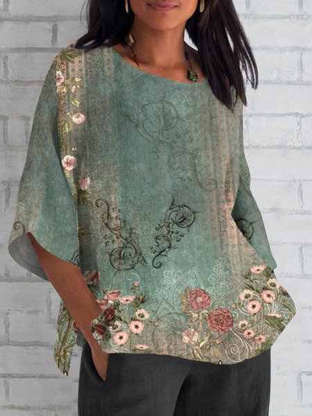 

Loose Plants Casual Cotton And Linen Shirt, Color10, Shirts & Blouses