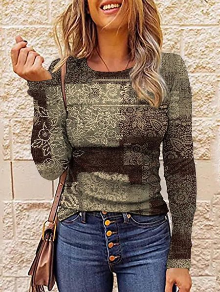 

Crew Neck Vintage Regular Fit T-Shirt, Green, T-Shirts