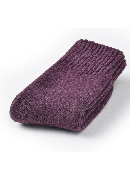 

Solid Color Fleece Plus Extra Thick Thermal Storage Wool Socks, Purple, Socks
