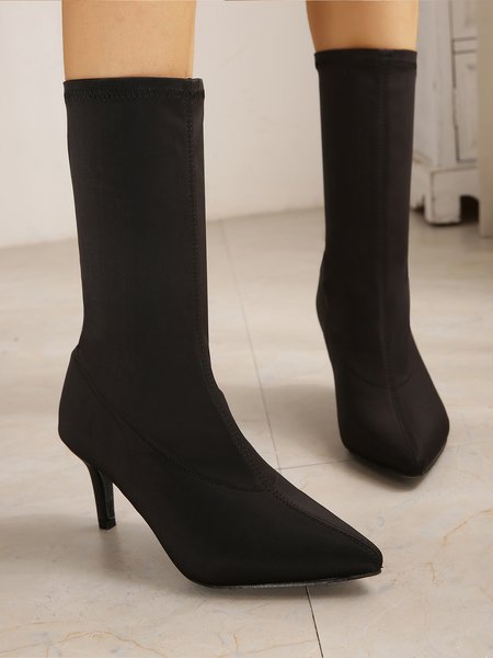 

Urban High Stretch Stiletto Stiletto Boots, Black, Boots