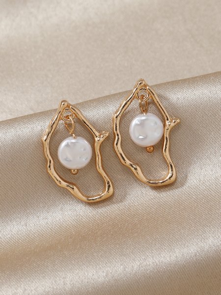 

Elegant Imitation Pearl Earrings, As picture, Earrings