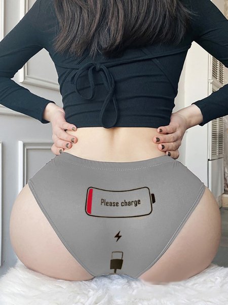 

Casual Abstract Sexy Lingerie, Gray, Bra&Panty