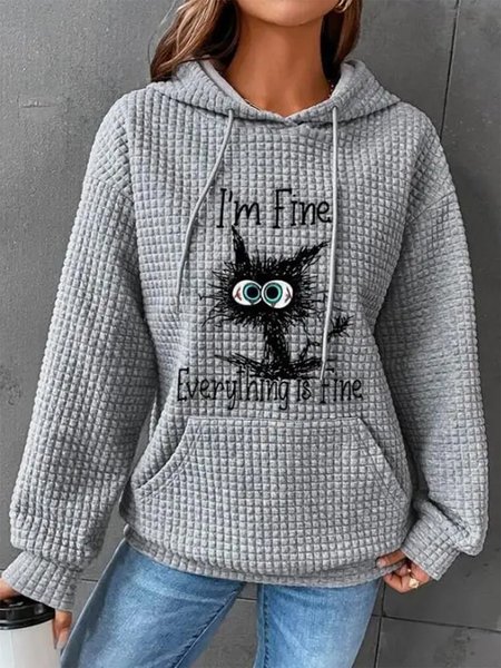 

Hoodie Cartoon Casual Hoodie, Gray, Sweatshirts & Hoodies