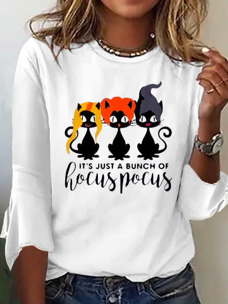 

Casual Halloween T-Shirt, White, Long sleeves