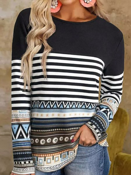

Ethnic Casual T-Shirt, Black, T-Shirts