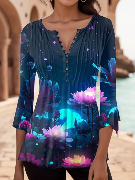 

Casual Plants V neck T-Shirt, Color10, T-Shirts