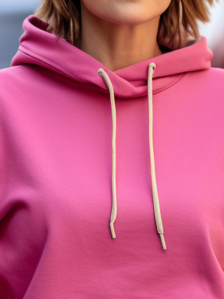 

Casual Knitted Loose Hoodie, Pink, Sweatshirts & Hoodies