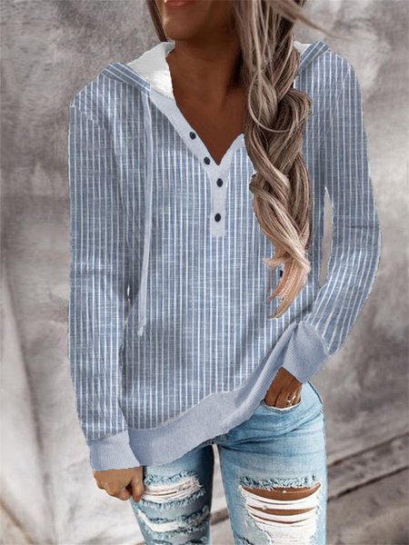 

Loose Hoodie Striped Casual Hoodie, Stripe, Sweatshirts & Hoodies