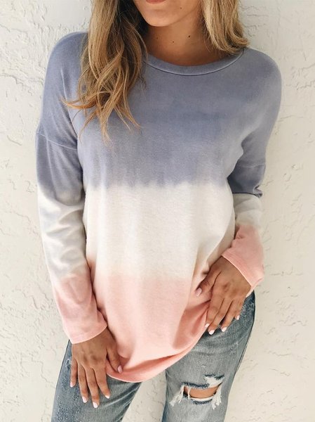 

Knitted Crew Neck Casual Sweatshirt, Multicolor, Sweatshirts & Hoodies